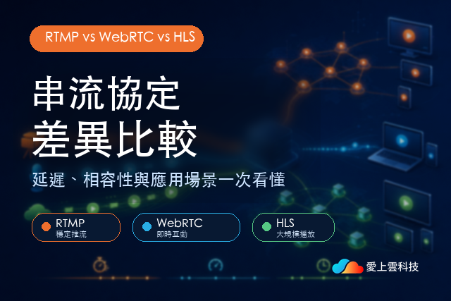 RTMP vs WebRTC vs HLS 串流比較：協定差異與應用場景