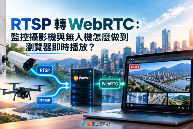 RTSP 轉 WebRTC：監控攝影機與無人機怎麼做到瀏覽器即時播放？